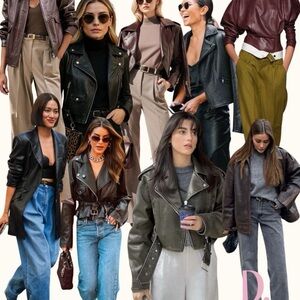 AS by DF The Editor black leather denim biker jacket, Sz Xsmall